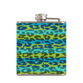 Leopard Skin Retro Patroon 4 Heupfles (Achterkant)