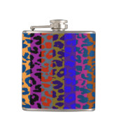 Leopard Skin Retro Patroon 5 Heupfles (Voorkant)