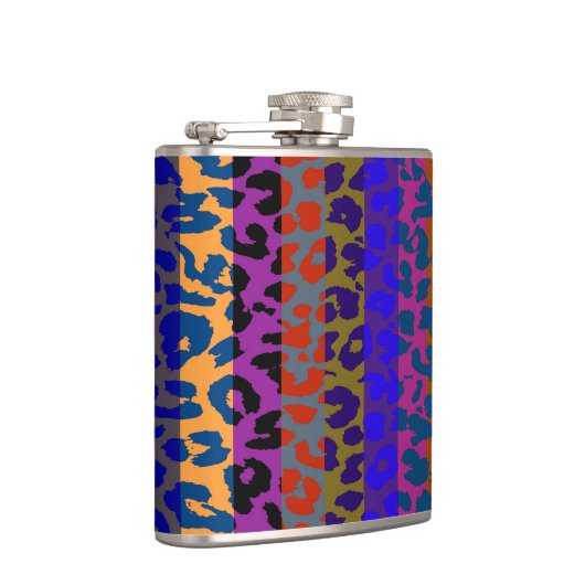 Leopard Skin Retro Patroon 5 Heupfles (Rechts)