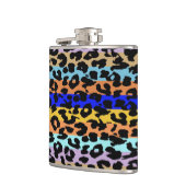 Leopard Skin Retro Patroon 7 Heupfles (Links)