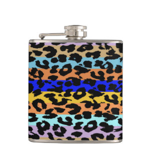 Leopard Skin Retro Patroon 7 Heupfles