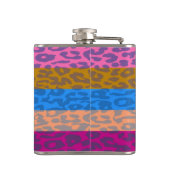 Leopard Skin Retro Patroon 8 Heupfles (Achterkant)