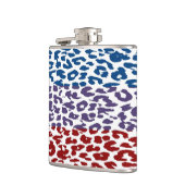 Leopard Skin Retro Stripes Patroon Heupfles (Links)