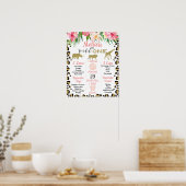 Leopard Skin Safari 1st Birthday Milestone Poster (Keuken)