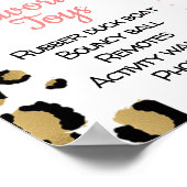 Leopard Skin Safari 1st Birthday Milestone Poster (Hoek)