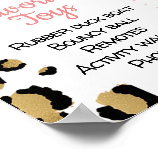 Leopard Skin Safari 1st Birthday Milestone Poster (Hoek)