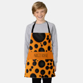 Leopard skin Sinaasappel Zwart Abstract Safari Pat Schort (Gedragen)