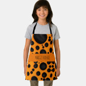 Leopard skin Sinaasappel Zwart Abstract Safari Pat Schort (Insitu)