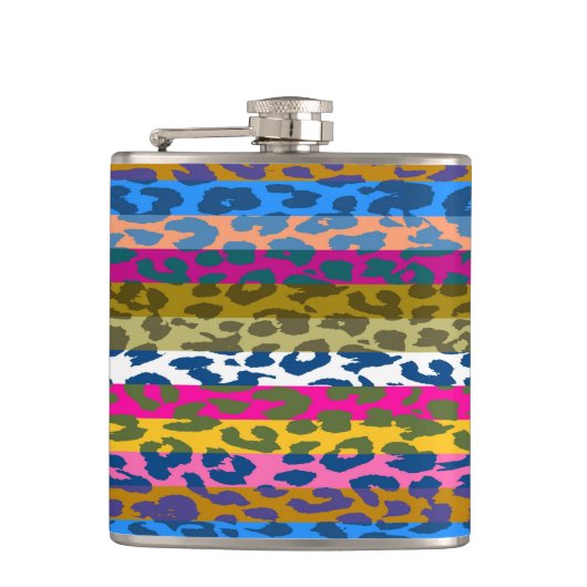 Leopard Skin Stripe Patroon Heupfles (Voorkant)