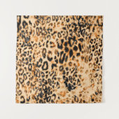 Leopard skin texture, leopard pattern wandkleed (Voorkant (horizontaal))