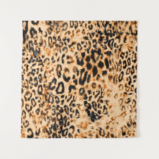 Leopard skin texture, leopard pattern wandkleed (Voorkant (horizontaal))