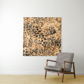 Leopard skin texture, leopard pattern wandkleed (In situ)