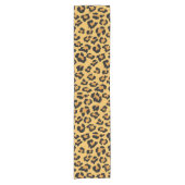 Leopard Skin Wild Safari Animal Print Korte Tafelloper (Voorkant)