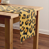 Leopard Skin Wild Safari Animal Print Korte Tafelloper (Voorbeeld)