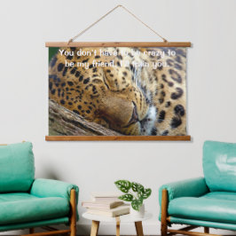 Leopard slapen hangend wandkleed