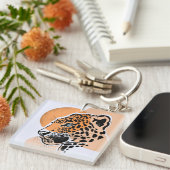 Leopard Sleutelhanger - Wildlife Animal Art (Voorkant Rechts)