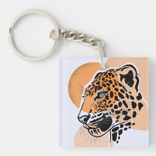 Leopard Sleutelhanger - Wildlife Animal Art (voorkant)