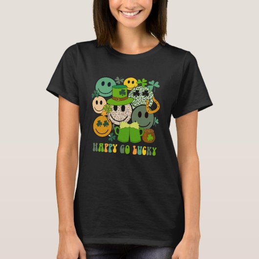 Leopard Smile Face Leprechaun Pet Happy Go Lucky S T-shirt (Voorkant)