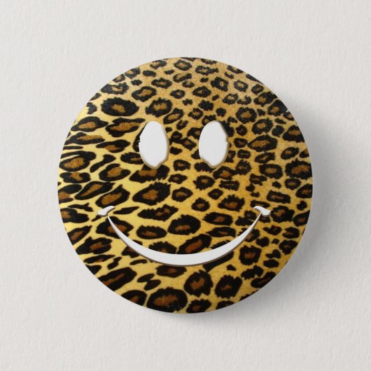 Leopard Smile Ronde Button 5,7 Cm (Voorkant)