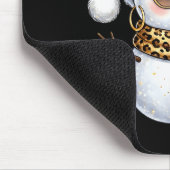 Leopard Snowman With Sungles Funny Christmas Women Muismat (Hoek)