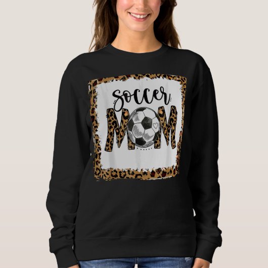 Leopard Soccer Mam Cute Mam Life Soccer Game Day C Trui (Voorkant)