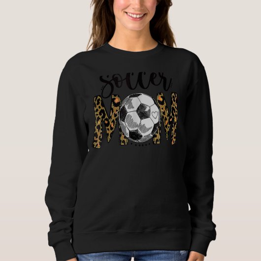 Leopard Soccer Mam Cute Mam Life Soccer Game Day C Trui (Voorkant)