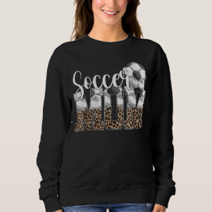 Leopard Soccer Mam Life Game Day Cheer Mam Moeder Trui