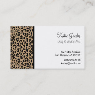 Leopard Social Calling Cards Contactkaartje