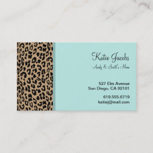 Leopard Social Calling Cards Contactkaartje