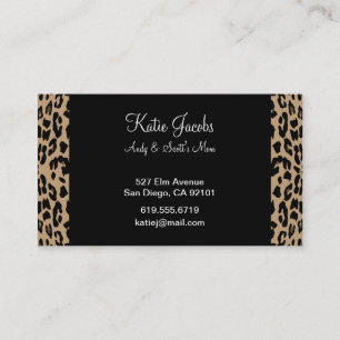 Leopard Social Calling Cards Contactkaartje