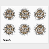 Leopard Social Worker, Social Work Gift Ronde Sticker (Vel)