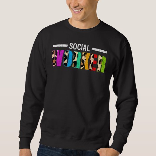 Leopard Social Worker Social Work Trui (Voorkant)