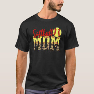 Leopard Softbal Moeder Spel Dag Moederdag 2022 2 T-shirt