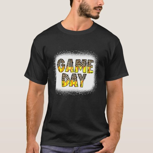 Leopard Softball Game Day Vibes Softball Ma Softb T-shirt (Voorkant)