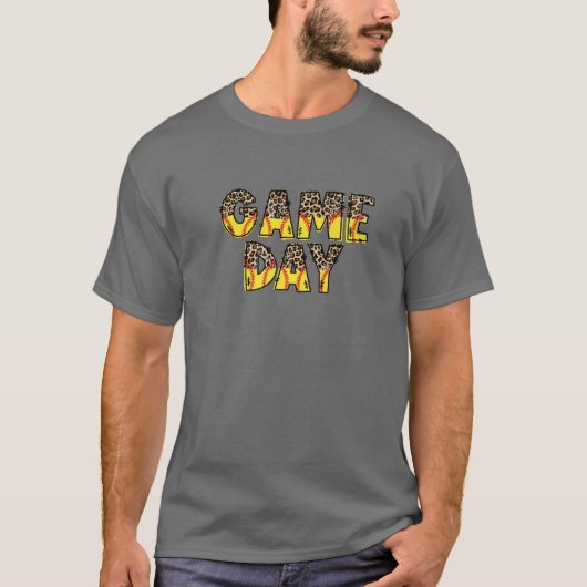 Leopard Softball Game Day Vibes T-shirt Softball M (Voorkant)