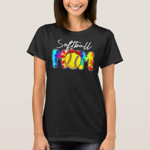 Leopard Softball Ma Tie Dye Softball Game Day Mot T-shirt