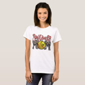 Leopard Softball Mom Softball Game Day Vibes Mothe T-shirt (Voorkant volledig)