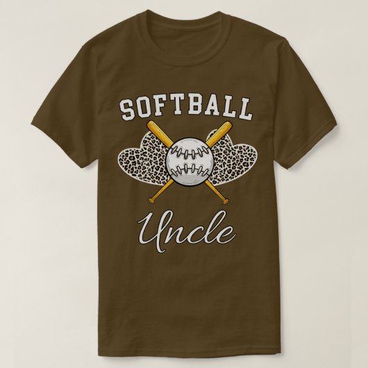 Leopard Softball Uncle Softball Sport T-shirt (Design voorkant)