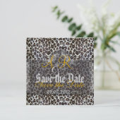 Leopard sparen de Datum Save The Date (Staand voorkant)