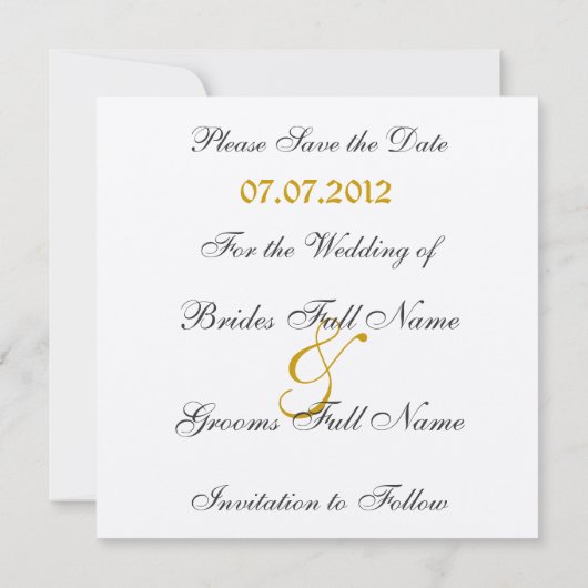 Leopard sparen de Datum Save The Date (Achterkant)