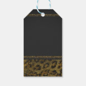 Leopard Sparkle Sequins Glam Chic Elegant Modern Cadeaulabel (Achterkant)