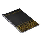 Leopard Sparkle Sequins Glam Chic Modern Cheetah Notitieboek (Rechterzijde)