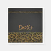 Leopard Sparkle Sequins Glam Chic Modern Party Servet (Voorkant)