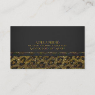 Leopard Sparkle Sequins Glam Chic Verwijs een Vrie Aanbevelingskaartje