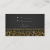 Leopard Sparkle Sequins Glam Chic Verwijs een vrie Aanbevelingskaartje (Achterkant)