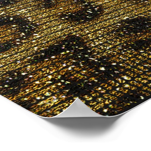 Leopard Sparkle Sequins Glam Party Poster Banner (Hoek)