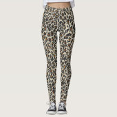 Leopard Sparkle (tan) Leggings (Voorkant)