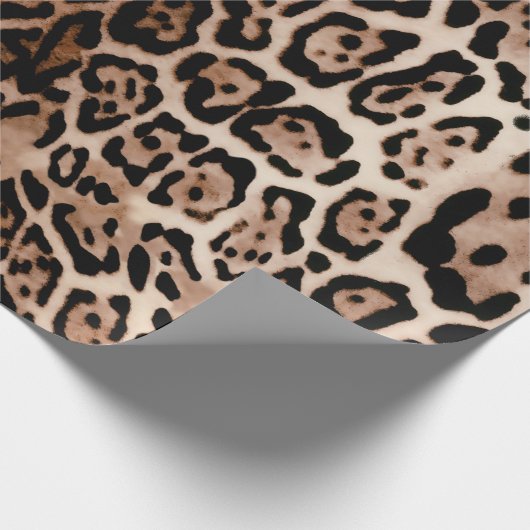 Leopard Spot Animal Print Patroon Cadeaupapier (Hoek)