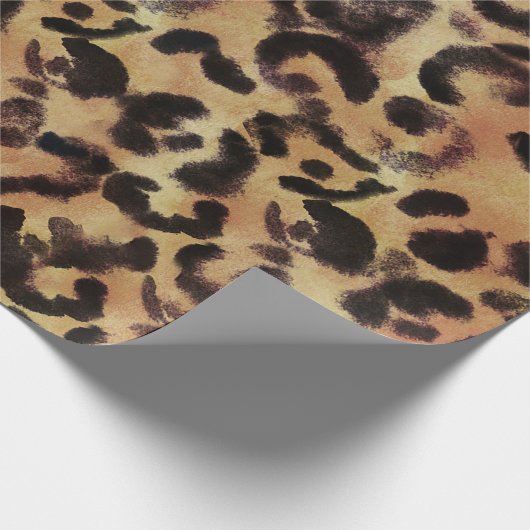 Leopard Spot Animal Print Patroon Cadeaupapier (Hoek)