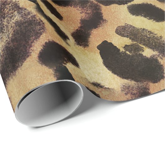 Leopard Spot Animal Print Patroon Cadeaupapier (Rol Hoek)